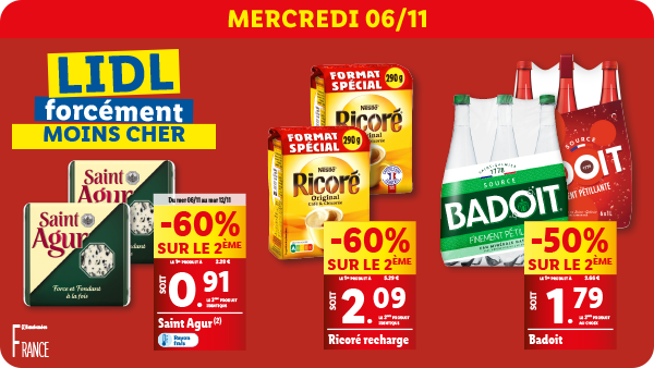Offres disponibles en supermarché Lidl