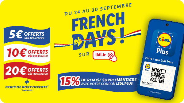 Du 24 au 30 septembre - profitez des French days sur lidl.fr !