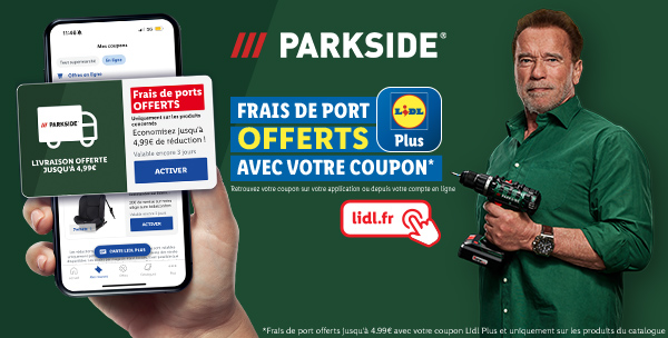 Frais de port OFFERT sur Lidl.fr avec votre coupon Lidl Plus