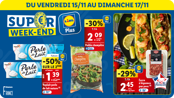 Ce weekend dans votre supermarché Lidl !